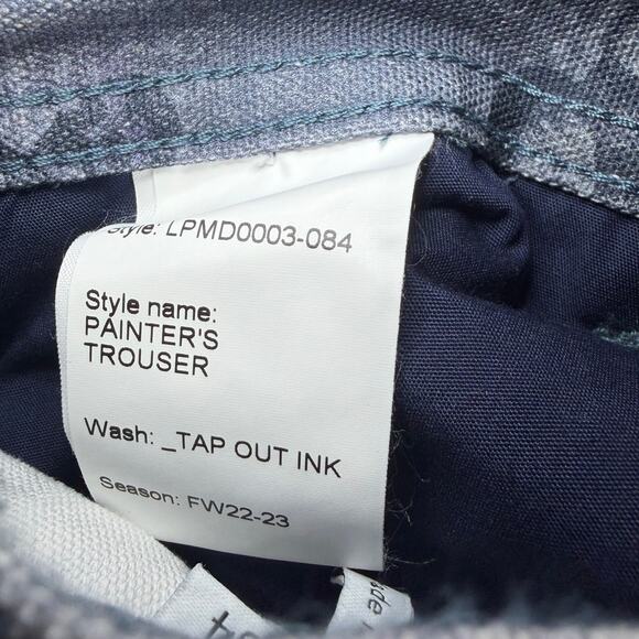 le PÈRE Painter's Trouser 34 x 30 Tap Out Ink Wrestling AOP Graphic Jeans NWT - Picture 6 of 8